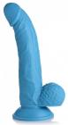 Pop 7.5in Dildo W/ Balls Blue Sex Toy Product