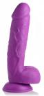 Pop 8.25in Dildo W/ Balls Purple Sex Toy Product