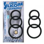 Super Silicone Cockrings 3 (black) Sex Toy Product