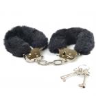 Play Time Cuffs Black Fur Sex Toy Product