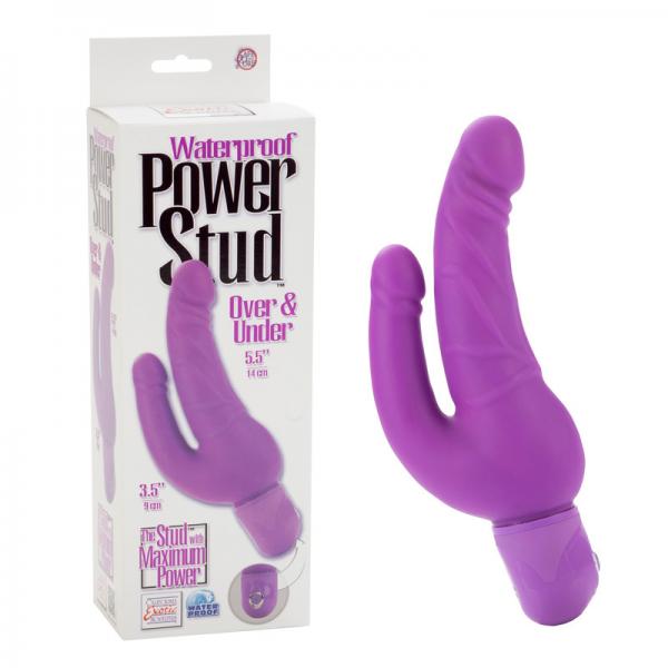 Power Stud Over & Under Vibrator Waterproof Purple Sex Toy Product