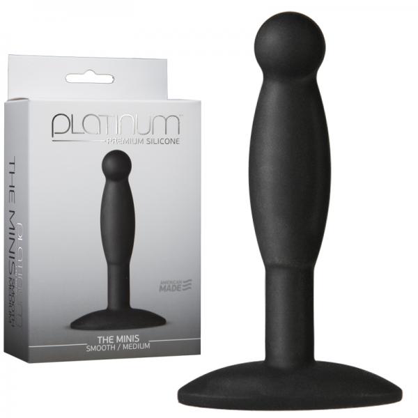Platinum Premium Silicone The Minis Smooth Medium Black  Sex Toy Product