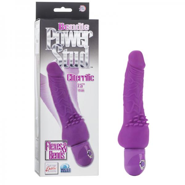 Bendie Power Stud Cliterrific Waterproof Vibrator - Purple Sex Toy Product