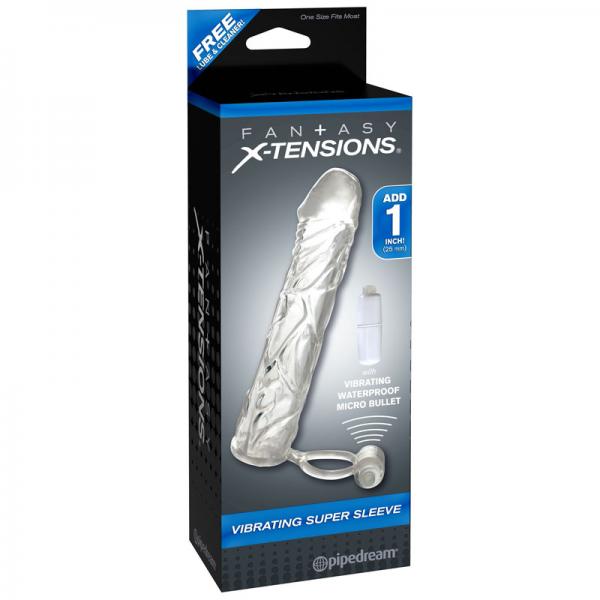 Fantasy X-tensions Vibrating Super Sleeve Clear Sex Toy Product