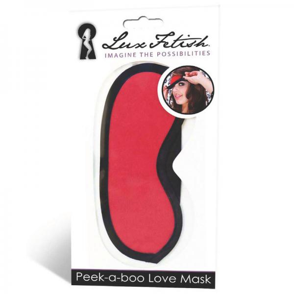 Lux Fetish Peek-A-Boo Love Mask Red O/S Sex Toy Product