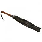 Rouge Leather Wooden Handle Flogger Black Sex Toy Product