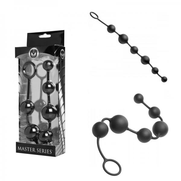 Serpent 6 Silicone Beads Of Pleasure Black Sex Toy Product