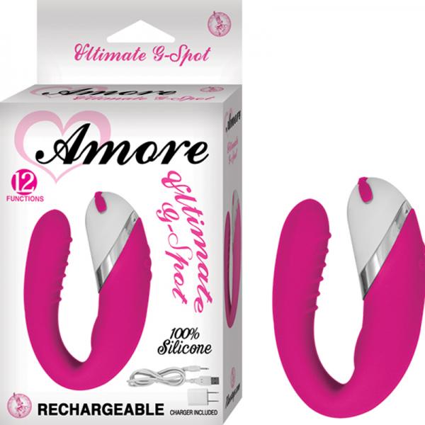 Ultimate Silicone Rechargeable 12 Function Waterproof G Spot Vibe- Pink Sex Toy Product