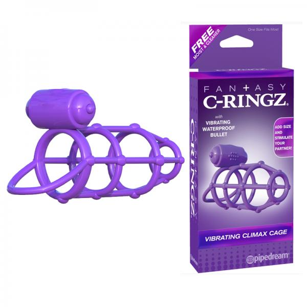 Fantasy C-Ringz Vibrating Climax Cage Purple Sex Toy Product