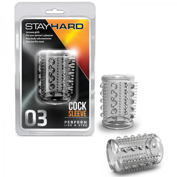 Stay Hard Cock Sleeve 03 Clear Sex Toy Product