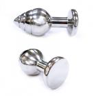 Stainless Steel Grooved Anal Butt Plug (small) Sex Toy Product