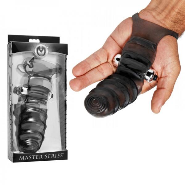 Bang Bang G-Spot Vibrating Finger Glove Black Sex Toy Product