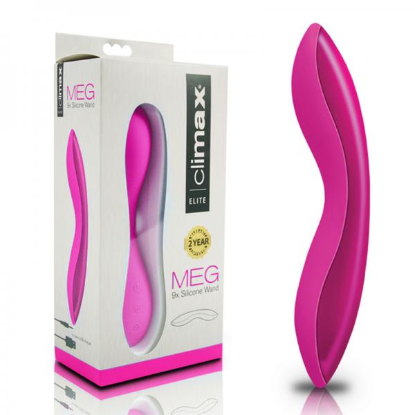 Climax Elite Meg 9x Silicone Wand Waterproof Pink