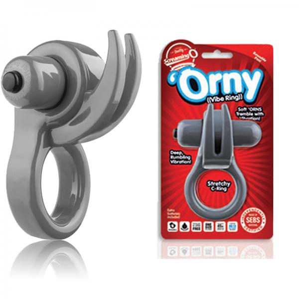 Orny Vibrating Ring Gray Stretchy C-Ring Sex Toy Product