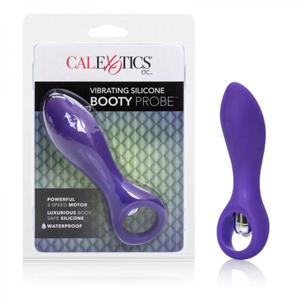 Vibrating Silicone Booty Probe Purple Sex Toy Product