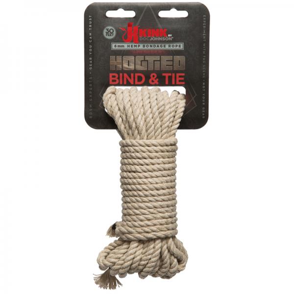 Kink Bind & Tie Hemp Bondage Rope 30 Feet Natural Sex Toy Product