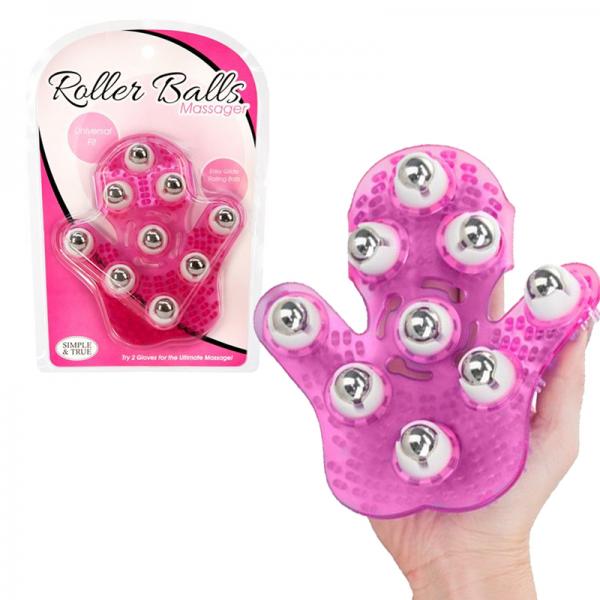 Roller Balls Massager Pink Massage Glove Sex Toy Product