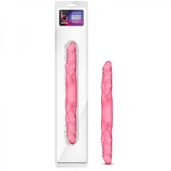 B Yours - 14in Double Dildo - Pink Sex Toy Product