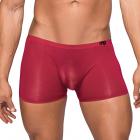 Male Power Seamless Sleek Sleek Short W/sheer Pouch Wine Small Sex Toy Product