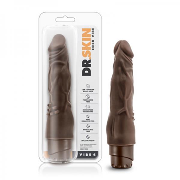 Dr. Skin - Cock Vibe - Vibe 4 - Chocolate Sex Toy Product