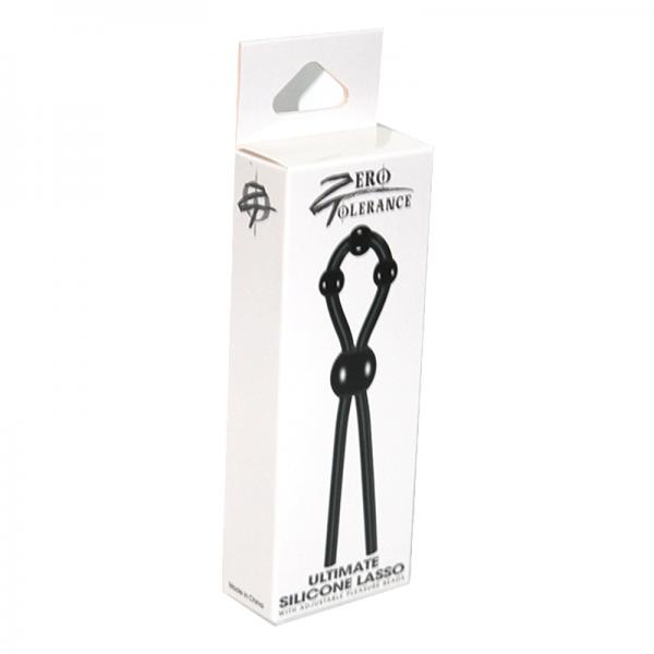 Ultimate Silicone Lasso Cock Ring Black Sex Toy Product