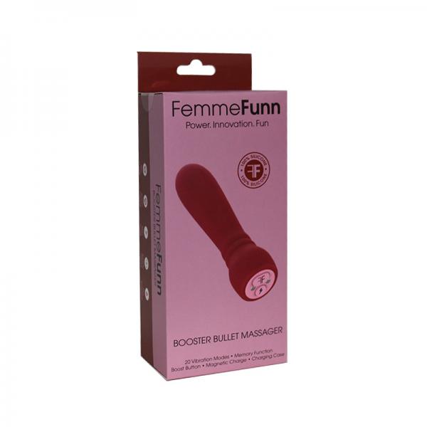 Femmefunn Booster Bullet Vibrator Maroon Brownish Red Sex Toy Product