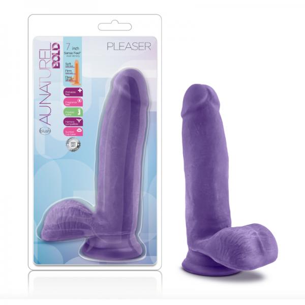 Au Naturel Bold Pleaser 7 inches Dildo Purple Sex Toy Product