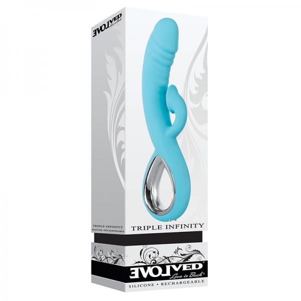 Triple Infinity Blue Rabbit Style Vibrator Sex Toy Product