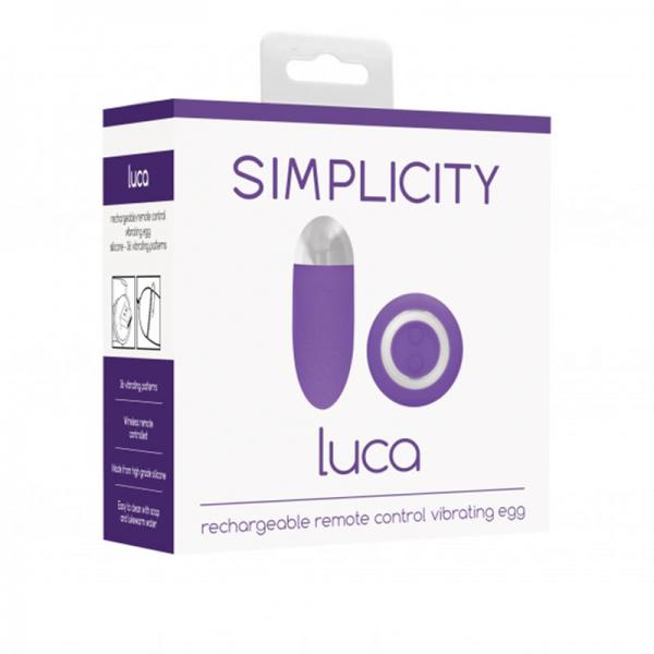 Simplicity Luca – Rechargeable Remote Control Vibrating Egg – Purple