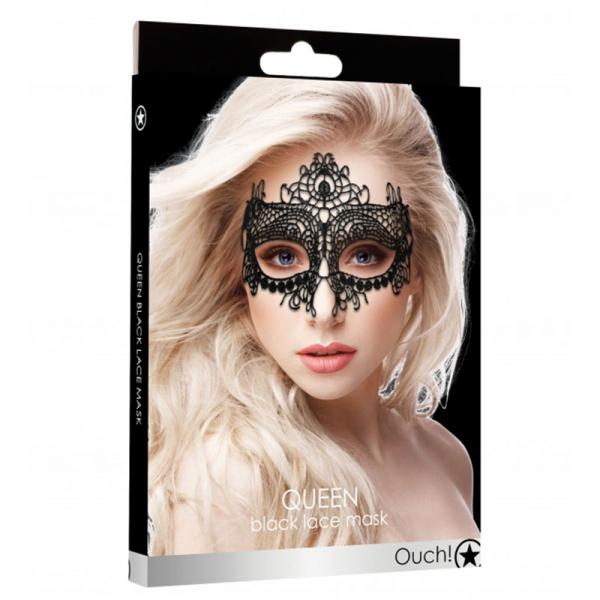 Ouch Queen Black Lace Mask Black O/S Sex Toy Product