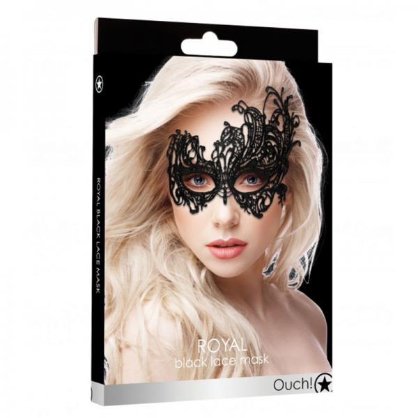 Ouch Royal Lace Mask Black O/S Sex Toy Product