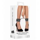 Ouch! Printed Ankle Cuffs - Love Street Art Fasion - Black Sex Toy Product