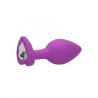 Diamond Heart Butt Plug - Regular - Purple Sex Toy Product