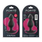 Forto F-78: Pointee 100% Silicone Plug Medium Black Sex Toy Product