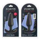 Forto F-31: 100% Silicone Plug Lg Black Sex Toy Product