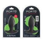 Forto F-36: Silicone T Plug Black Sex Toy Product