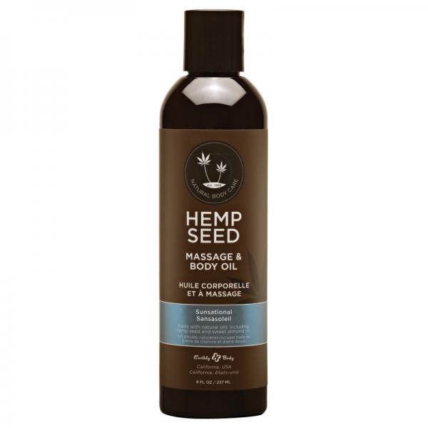 Eb Hemp Massage Oil Sunsational 8 Oz.