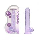 Realrock Realistic Dildo With Balls 8" Purple Image 2