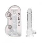Realrock Realistic Dildo With Balls 8" Transparent Image 2