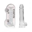 Realrock Realistic Dildo With Balls 9" Transparent Image 2