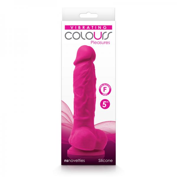 Colours Pleasures Vibrating 5" Dildo - Pink Sex Toy Product