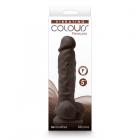 Colours Pleasures Vibrating 5" Dildo - Dark Brown Sex Toy Product