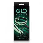 Glo Bondage Collar And Leash Green Sex Toy Product