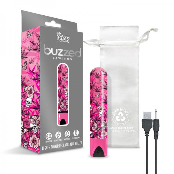 Prints Charming Buzzed Rechargeable Bullet – Blazing Beauty – Pink