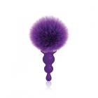 The 9's Cottontails Silicone Bunny Tail Butt Plug Beaded Purple Sex Toy Product