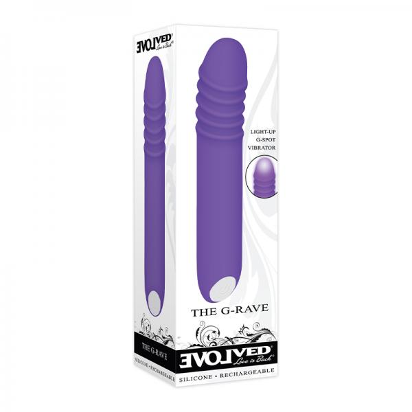 Evolved The G-rave Light-up Vibrator Purple Sex Toy Product