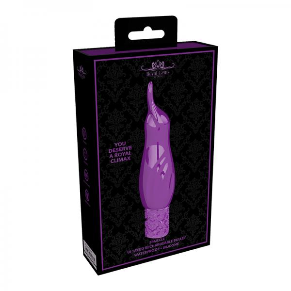 Royal Gems – Sparkle – Silicone Rechargeable Bullet – Purple