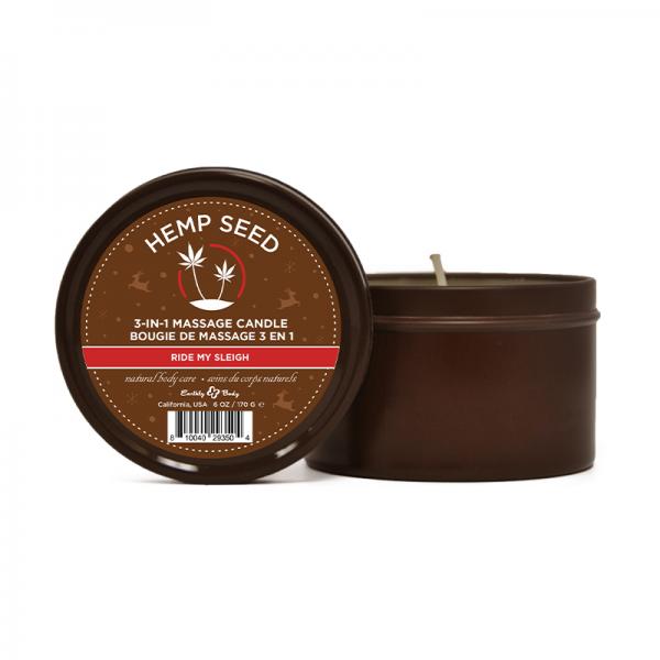 Eb Hemp Seed Candle Ride My Sleigh 6 Oz.