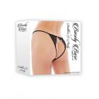 Barely Bare Buttless V Panty Black O/s Sex Toy Product