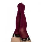 Kixies Heather Cranberry Opaque Thigh-high Stockings Size D Sex Toy Product